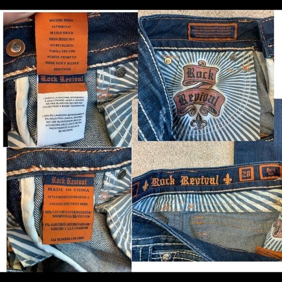 Rock revival stretchy Patti boot cut jeans size 28 - Picture 6 of 13